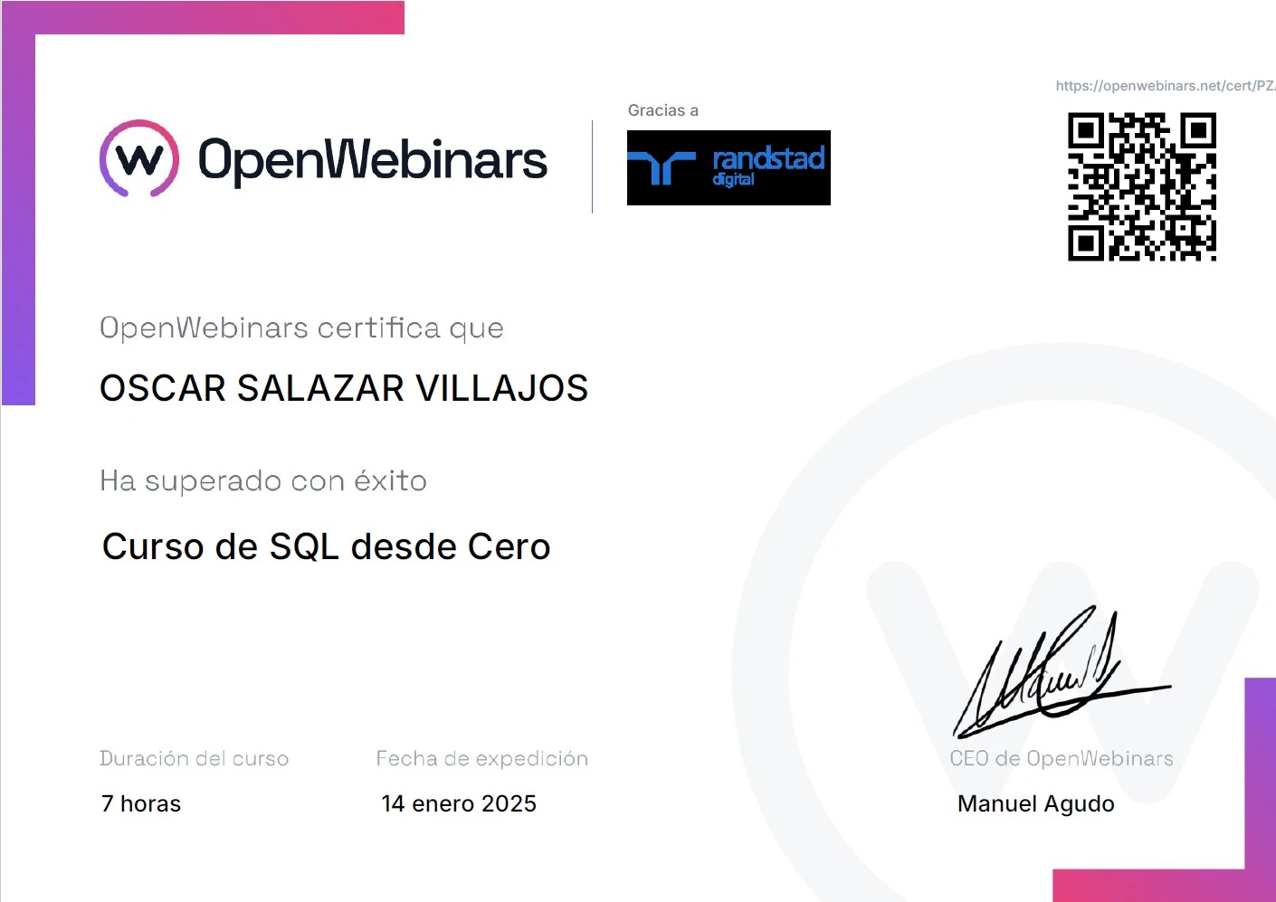 Certificado de sql desde cero