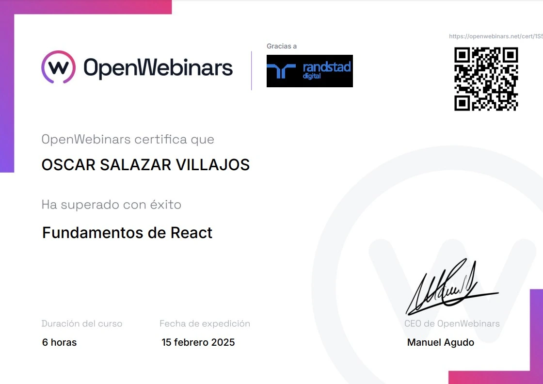 Certificado React Fundamentos