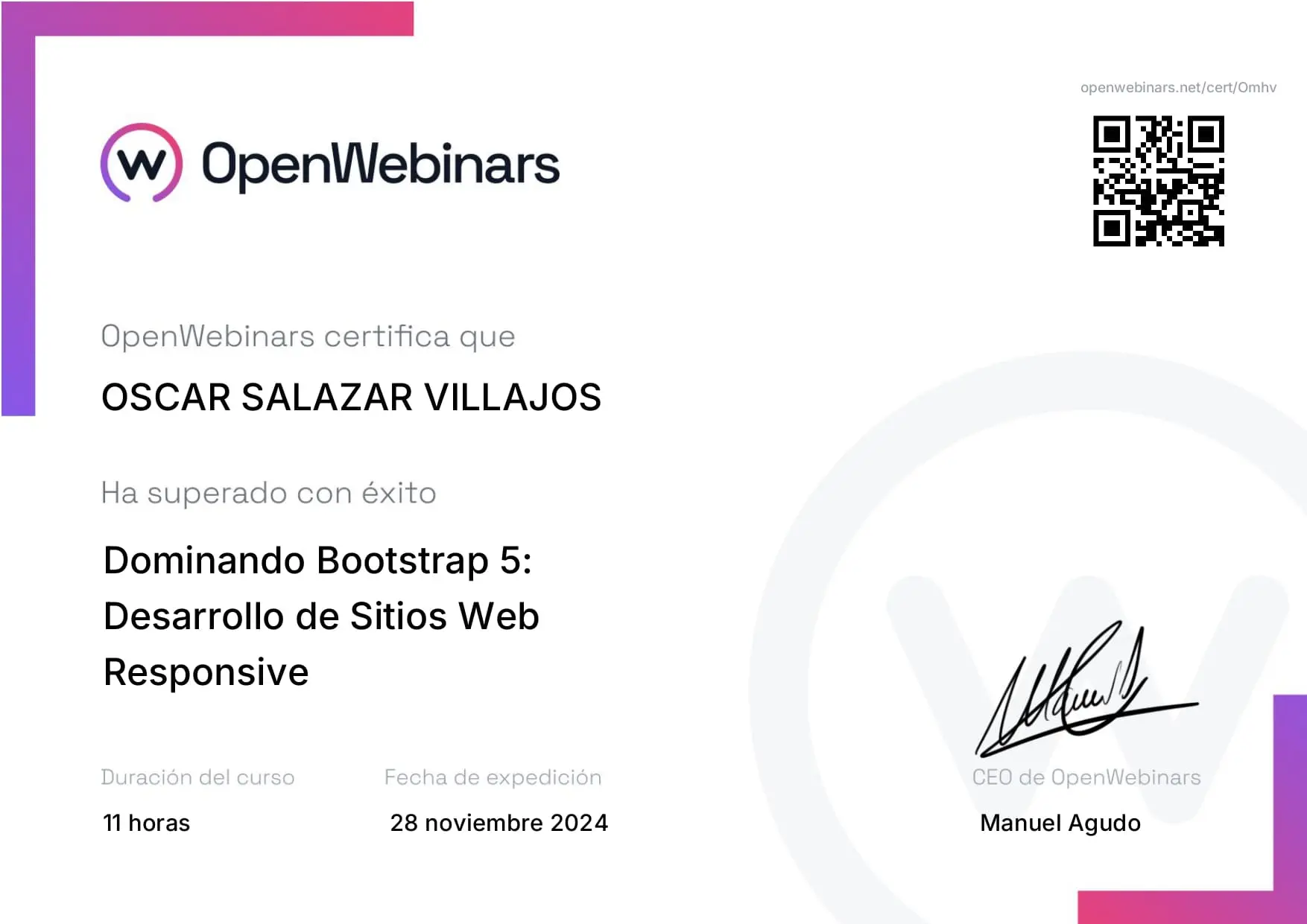 Certificado Dominando Bootstrap